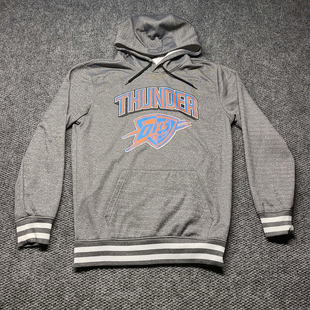 Ultra Game NBA Oklahoma City Thunder Basketball Pullover Hoodie Men's Gray